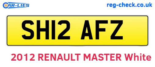 SH12AFZ are the vehicle registration plates.