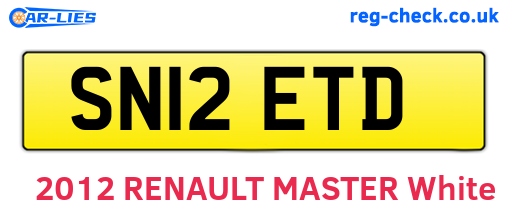 SN12ETD are the vehicle registration plates.