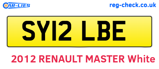 SY12LBE are the vehicle registration plates.