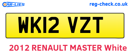 WK12VZT are the vehicle registration plates.
