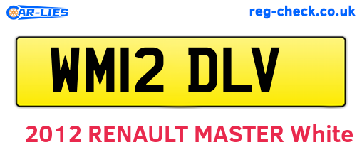 WM12DLV are the vehicle registration plates.
