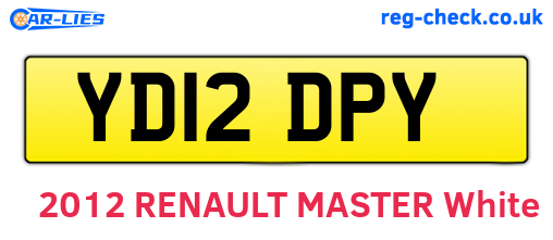 YD12DPY are the vehicle registration plates.