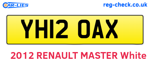 YH12OAX are the vehicle registration plates.