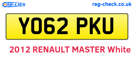YO62PKU are the vehicle registration plates.