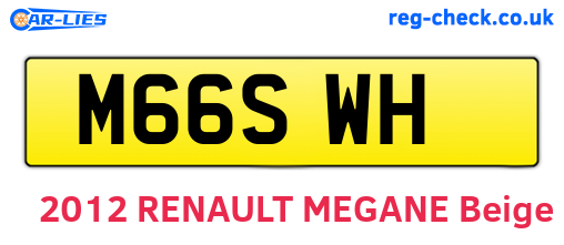 M66SWH are the vehicle registration plates.