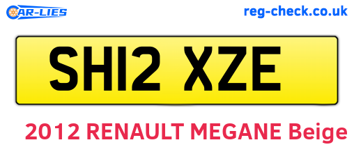 SH12XZE are the vehicle registration plates.