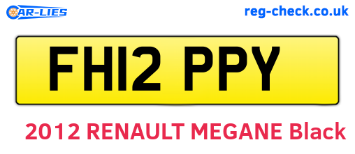 FH12PPY are the vehicle registration plates.