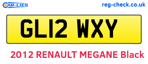 GL12WXY are the vehicle registration plates.