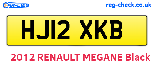 HJ12XKB are the vehicle registration plates.