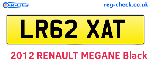 LR62XAT are the vehicle registration plates.