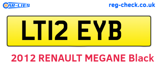 LT12EYB are the vehicle registration plates.