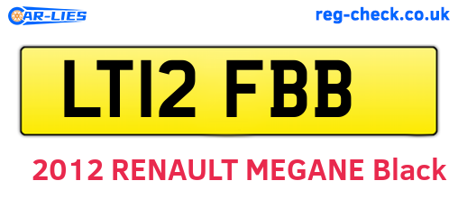 LT12FBB are the vehicle registration plates.