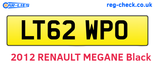 LT62WPO are the vehicle registration plates.