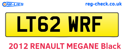 LT62WRF are the vehicle registration plates.