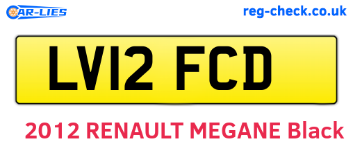 LV12FCD are the vehicle registration plates.