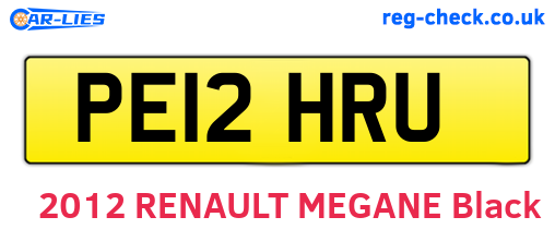 PE12HRU are the vehicle registration plates.