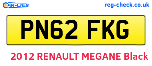 PN62FKG are the vehicle registration plates.