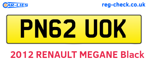 PN62UOK are the vehicle registration plates.