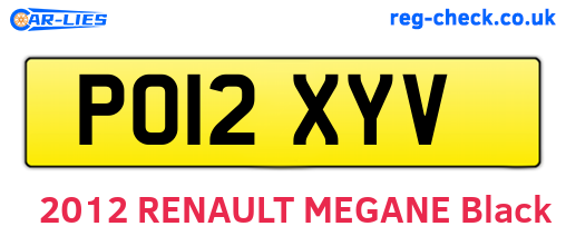PO12XYV are the vehicle registration plates.
