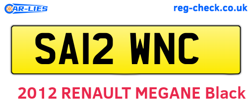 SA12WNC are the vehicle registration plates.