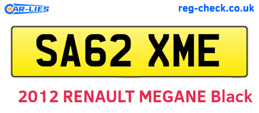 SA62XME are the vehicle registration plates.