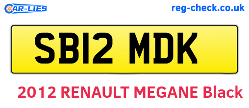 SB12MDK are the vehicle registration plates.