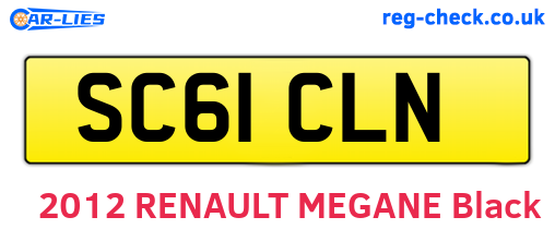 SC61CLN are the vehicle registration plates.