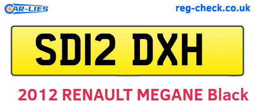 SD12DXH are the vehicle registration plates.
