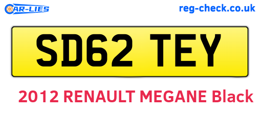 SD62TEY are the vehicle registration plates.