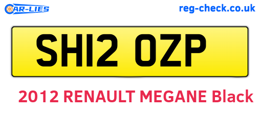 SH12OZP are the vehicle registration plates.