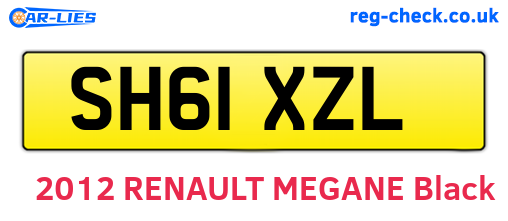 SH61XZL are the vehicle registration plates.