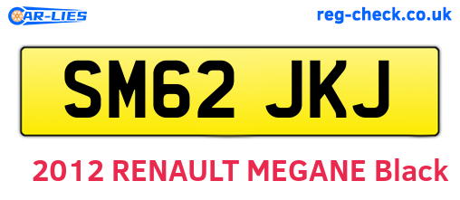SM62JKJ are the vehicle registration plates.