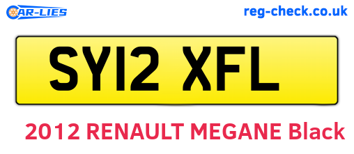 SY12XFL are the vehicle registration plates.