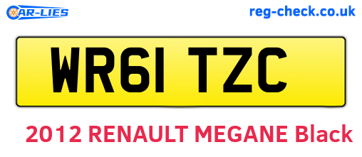 WR61TZC are the vehicle registration plates.