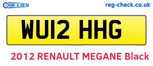 WU12HHG are the vehicle registration plates.