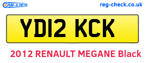 YD12KCK are the vehicle registration plates.