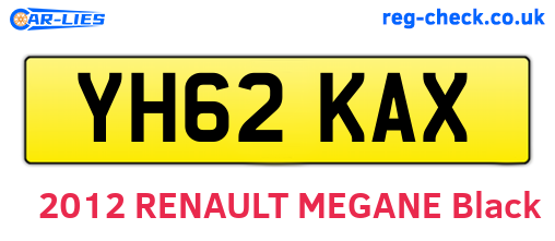 YH62KAX are the vehicle registration plates.