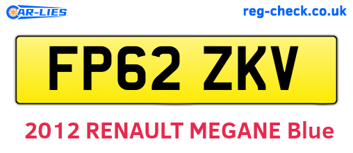 FP62ZKV are the vehicle registration plates.