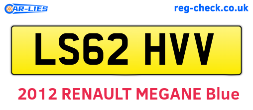 LS62HVV are the vehicle registration plates.