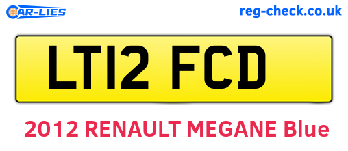 LT12FCD are the vehicle registration plates.