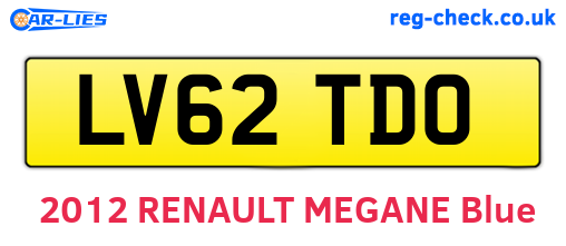 LV62TDO are the vehicle registration plates.