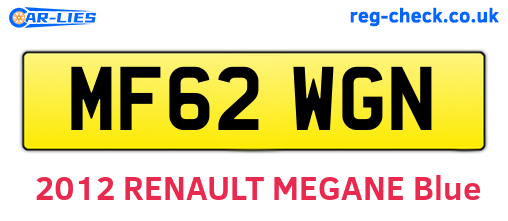 MF62WGN are the vehicle registration plates.