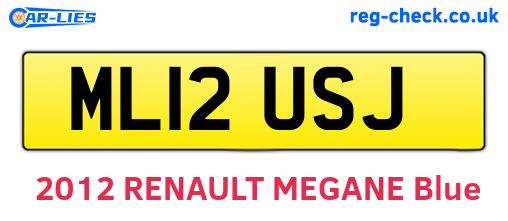 ML12USJ are the vehicle registration plates.