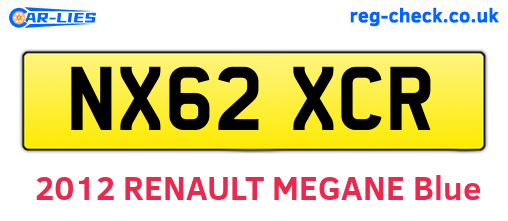 NX62XCR are the vehicle registration plates.
