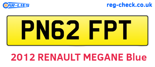 PN62FPT are the vehicle registration plates.