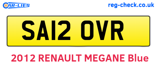 SA12OVR are the vehicle registration plates.