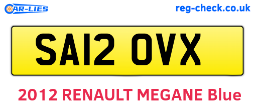SA12OVX are the vehicle registration plates.