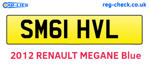 SM61HVL are the vehicle registration plates.