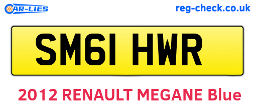 SM61HWR are the vehicle registration plates.