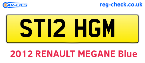 ST12HGM are the vehicle registration plates.